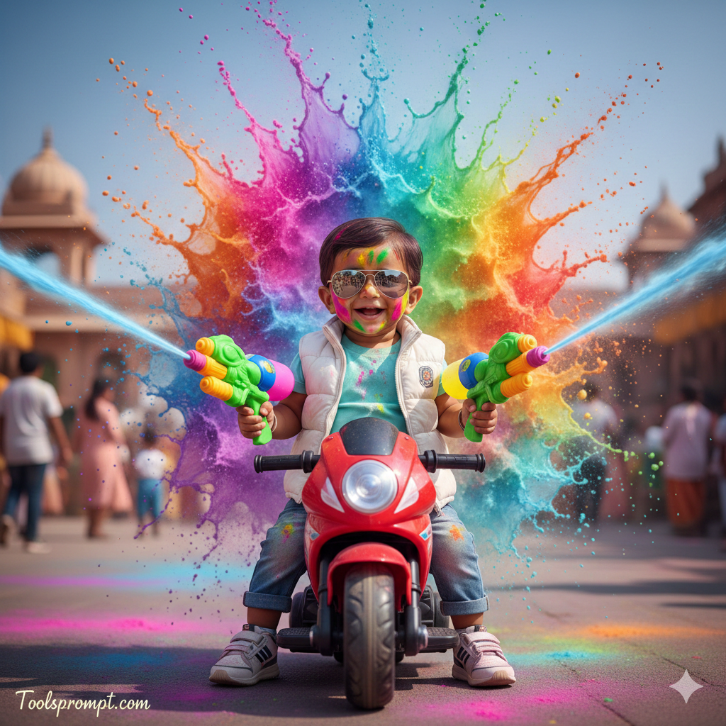 Prompt Seen Holi Ai Photo Editing Prompt - AI Generated Image