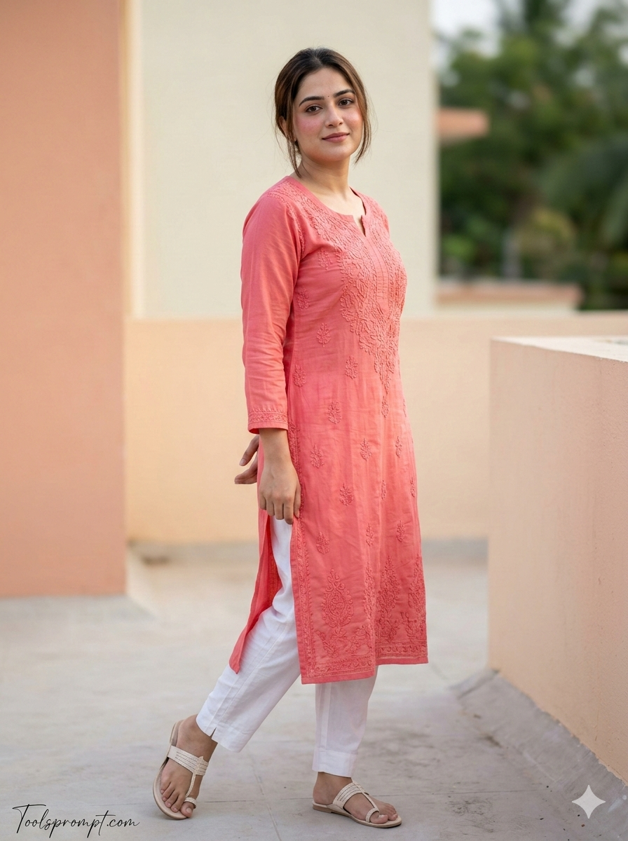 Prompt for Gemini AI girl in kurti - AI Generated Image