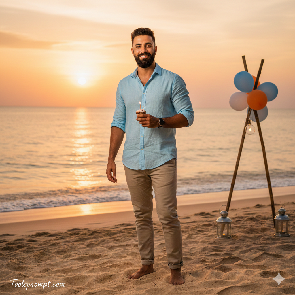 Birthday Ai Photo Editing Prompt  - AI Generated Image