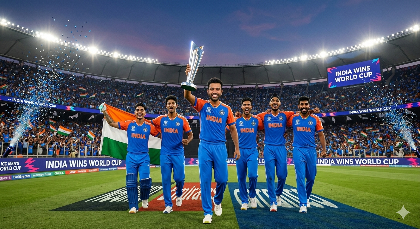 India Win Cricket Ai Photo Editing Prompt - AI Generated Image