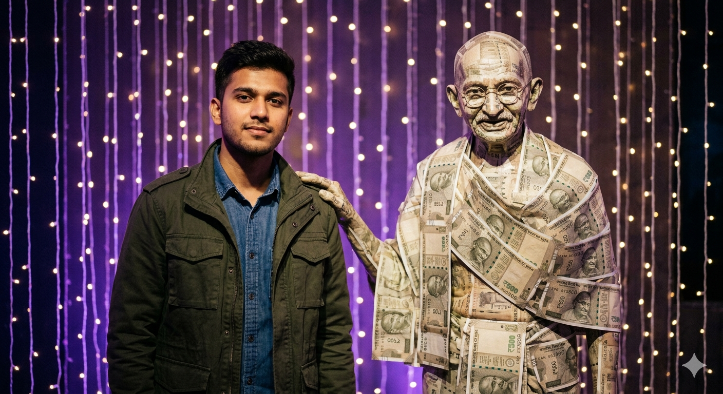 Gandhi Ji Note Ai Photo Editing Prompt - AI Generated Image