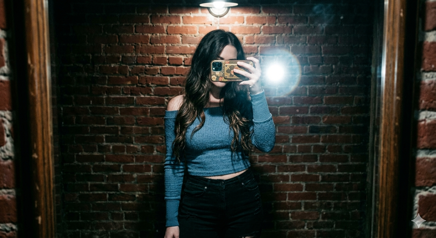 Instagram Cinematic Flash Filter AI Photo Editing Prompt - AI Generated Image