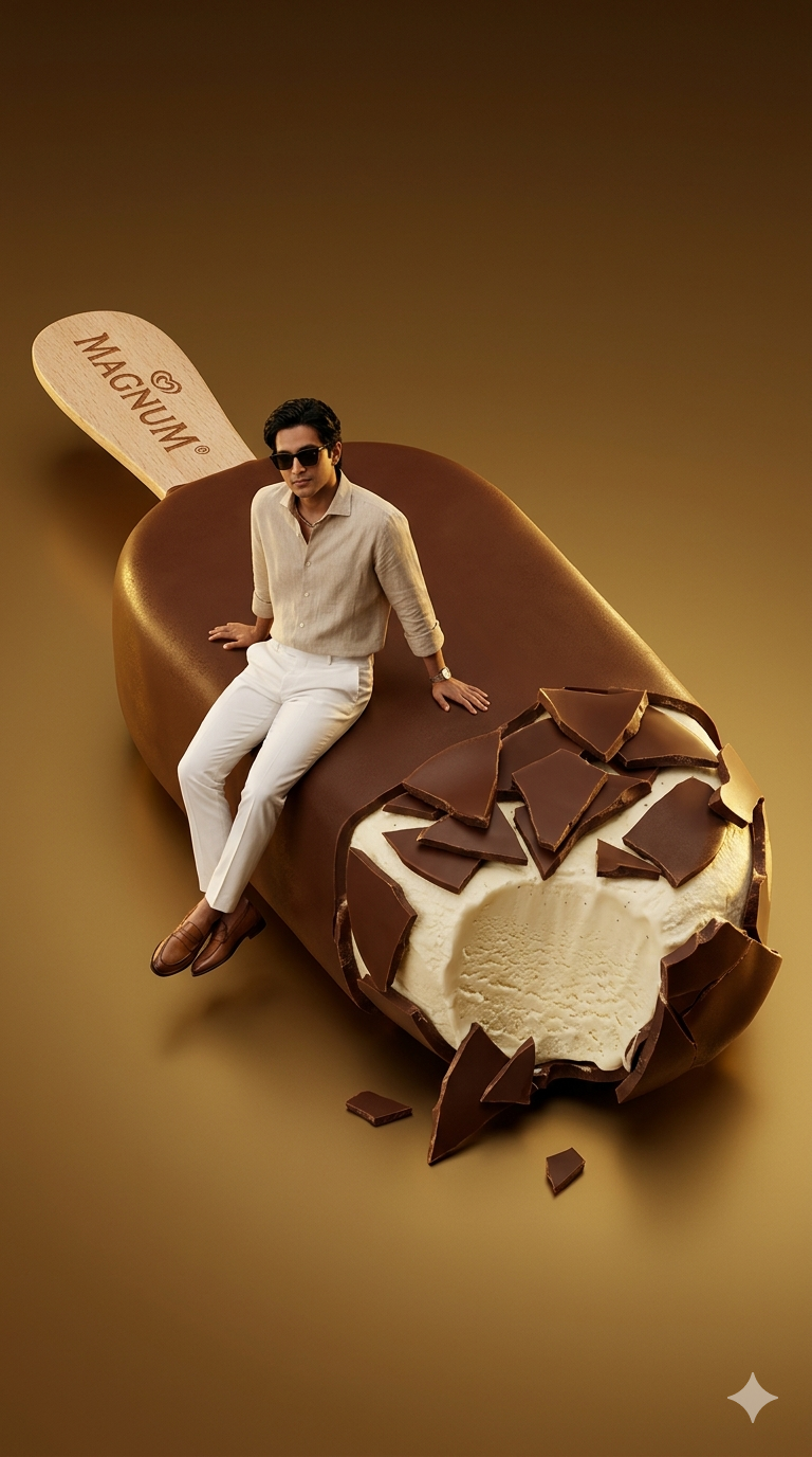 Sitting On Chocobar Ai Prompt Ice Cream  - AI Generated Image