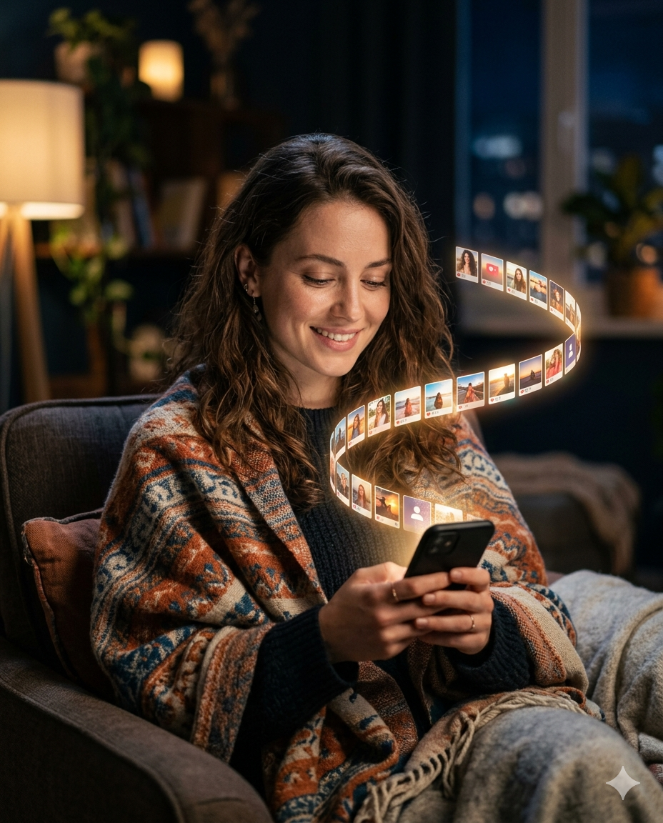 Prompt Seen Instagram Reel Watching Ai Photo Editing Prompt  - AI Generated Image