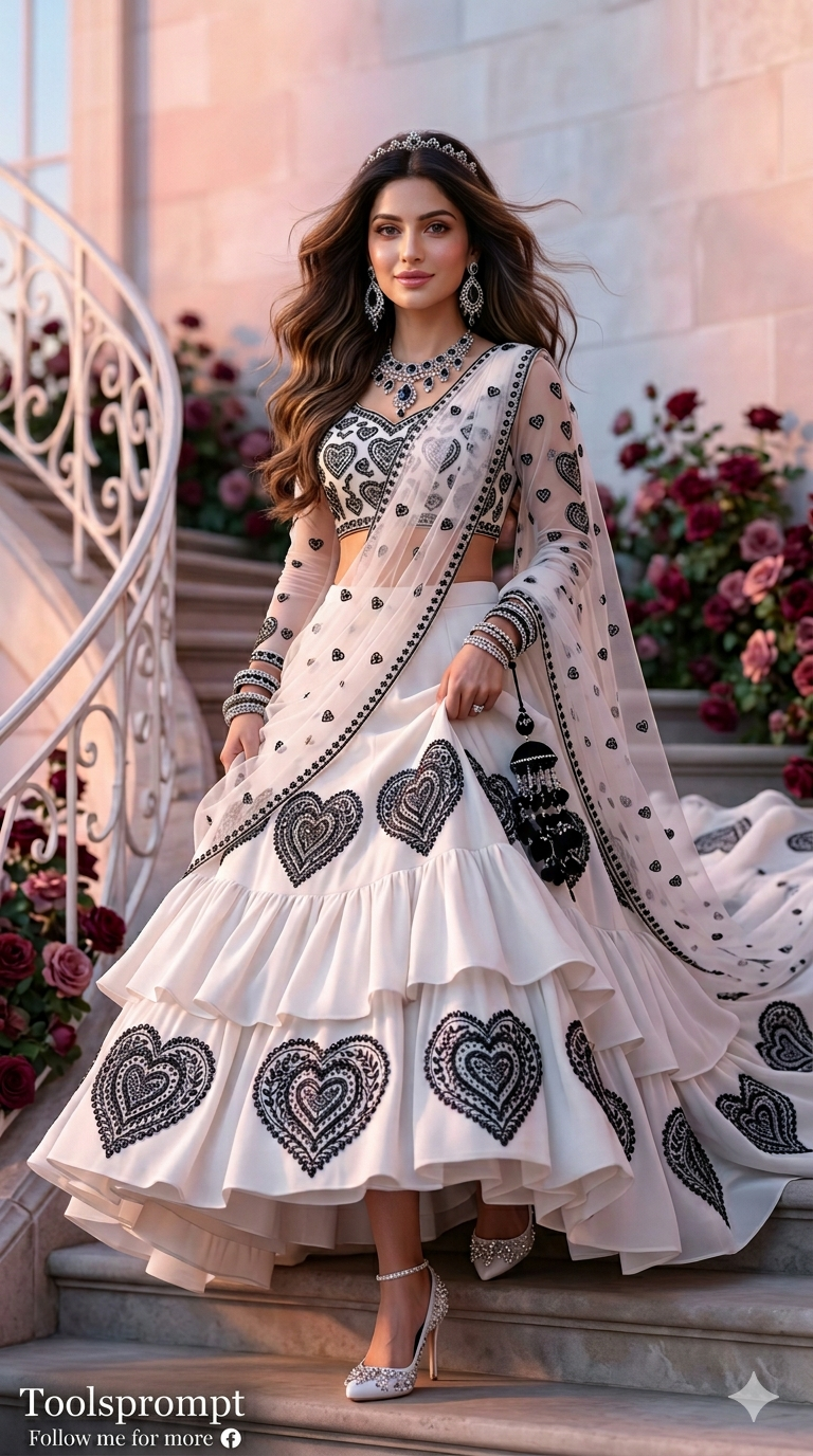 Prompt Seen Lehenga Ai Photo Editing Prompt - AI Generated Image