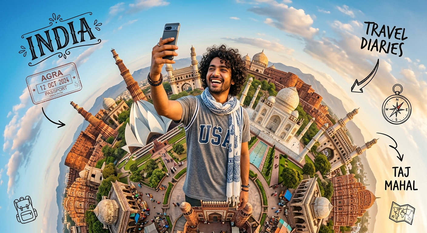 Travel To India Ai Photo Editing Prompt  - AI Generated Image