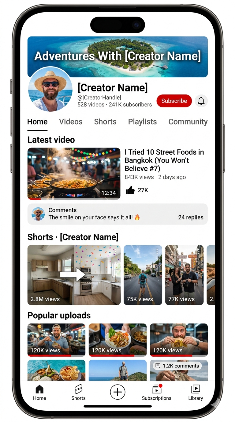 Youtube Page Prompt For Youtuber Create A Viral Youtube Photo Of Yourself  - AI Generated Image