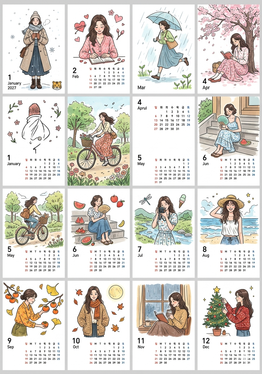 2027 Calender Ai Prompt Create A Viral 2027 Calender Ai Photo By Gemini - AI Generated Image