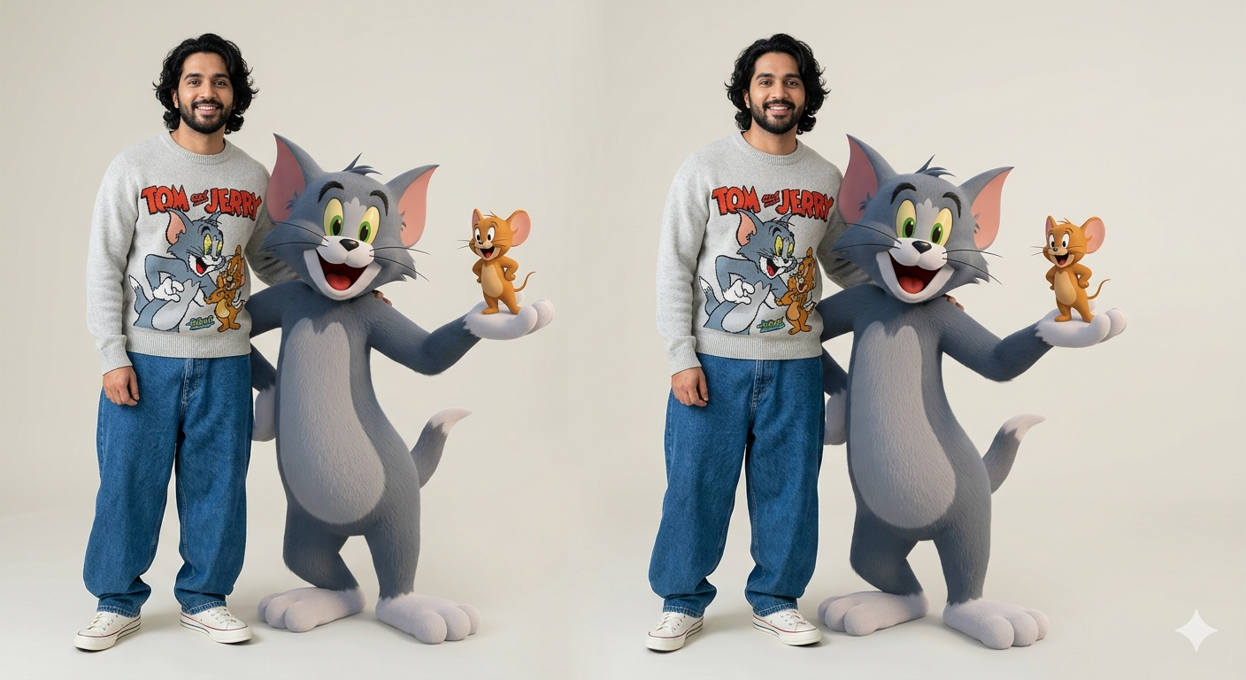 Tom And Jerry Cartoon-style Ai Photo Editing Prompt  - AI Generated Image