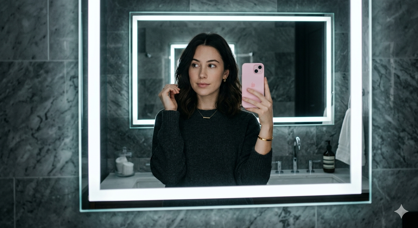 Viral Mirror Selfie Ai Prompt For Girls  - AI Generated Image