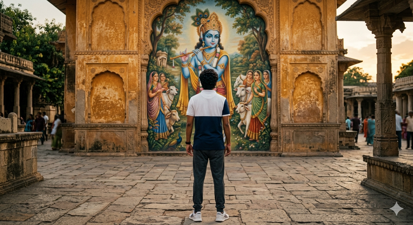 Editing Bank God Krishan Ai Photo Editing Prompt  - AI Generated Image