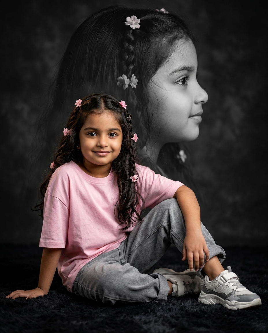 Prompt Seen Little Girl Ai Photo Editing Prompt  - AI Generated Image