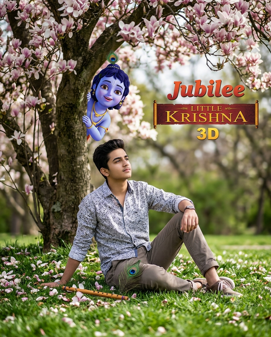 Krishna Behind Me Viral Ai Prompt For Google Gemini - AI Generated Image