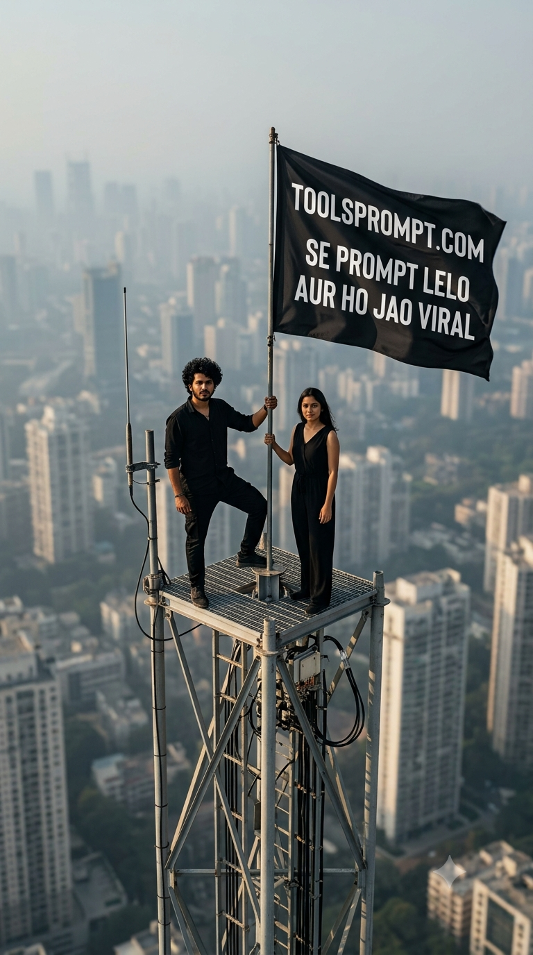 Viral Couple On Tower Photo Editing Prompt  - AI Generated Image