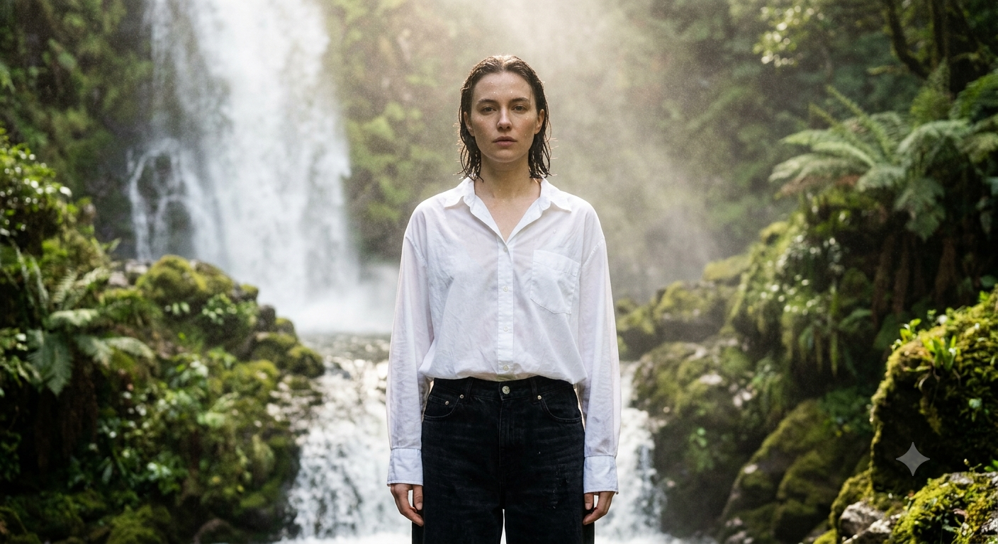 Waterfall Prompt For Girls  - AI Generated Image