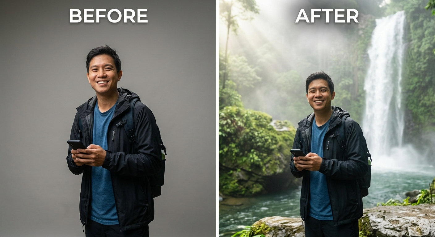 Trending Waterfall Ai Photo Editing Prompt  - AI Generated Image