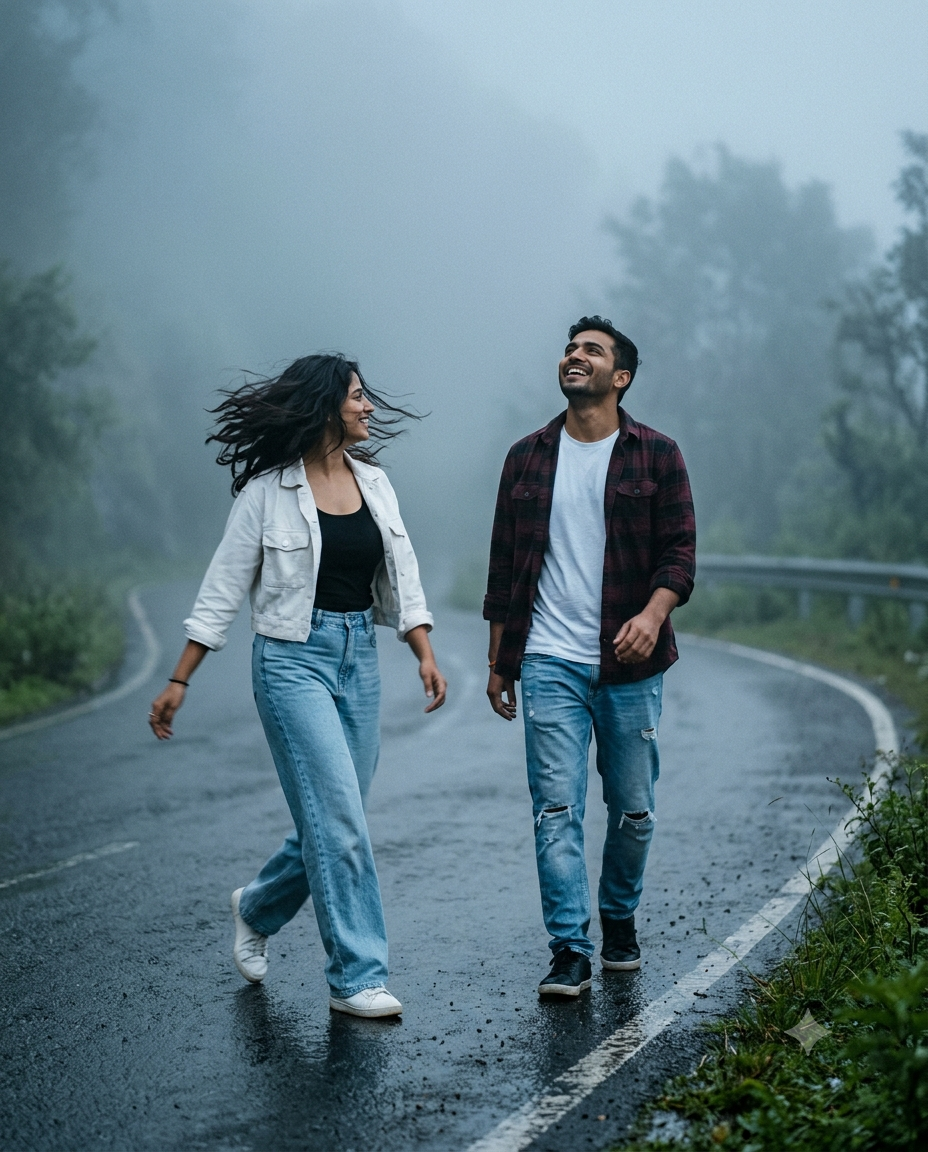Monsoon Girlfriend BoyFriend Ai Photo Editing Prompt  - AI Generated Image