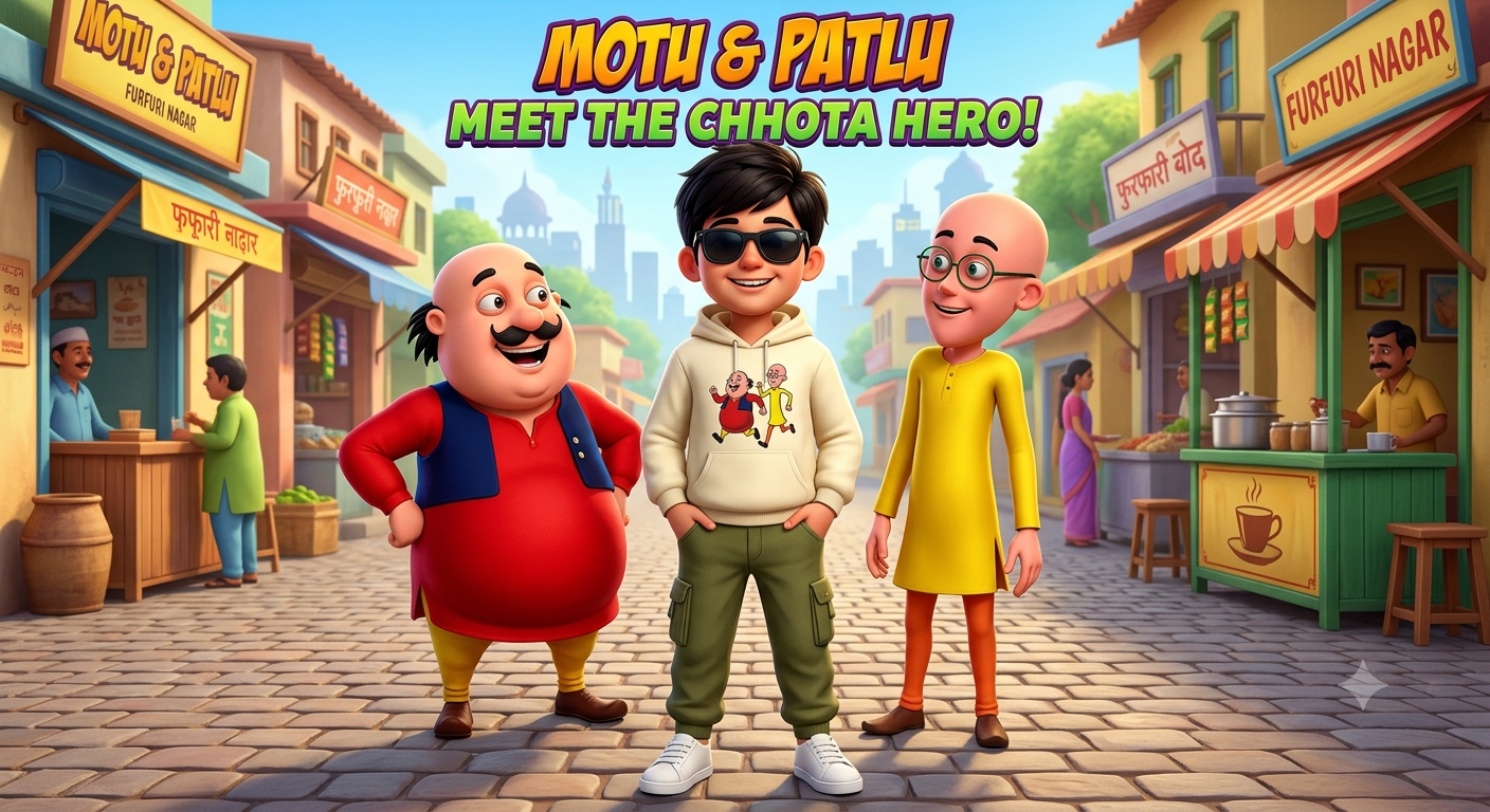 Motu patlu prompt for kids  - AI Generated Image
