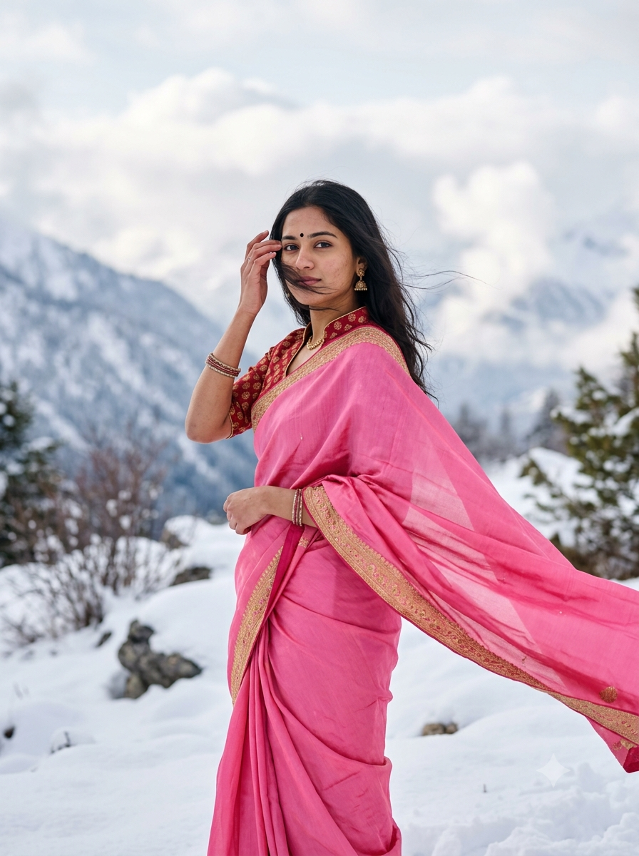 Viral Saree Instagram Trends For Woman - AI Generated Image