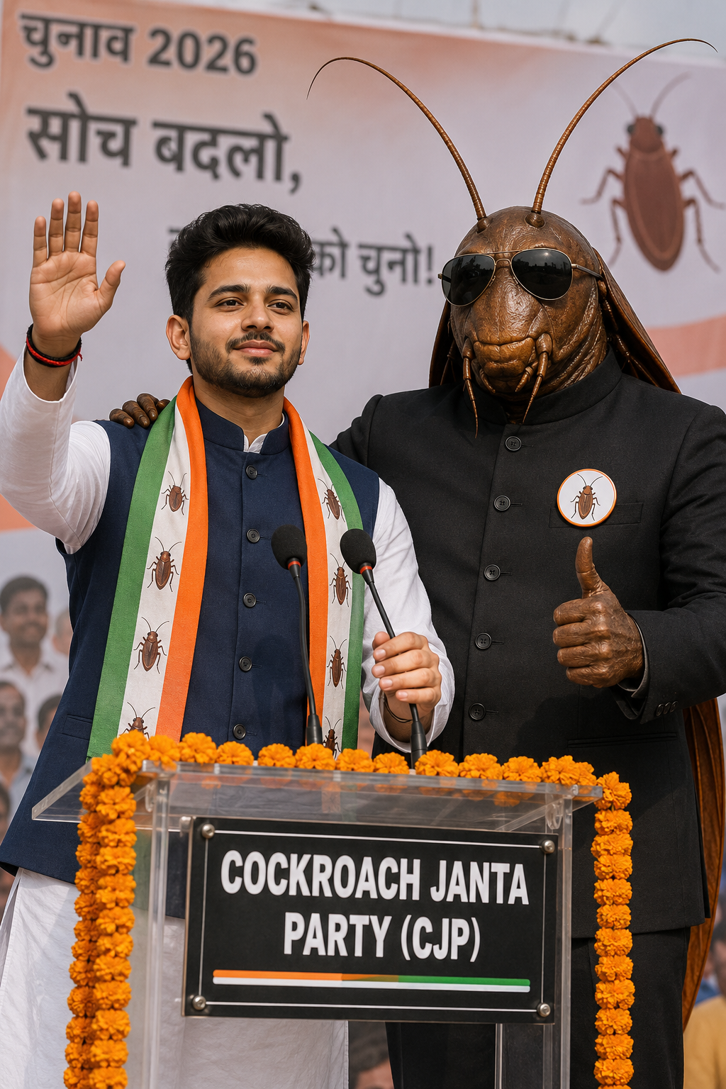 Cockroach Janata Party Photo Editing Prompt Chatgpt - AI Generated Image