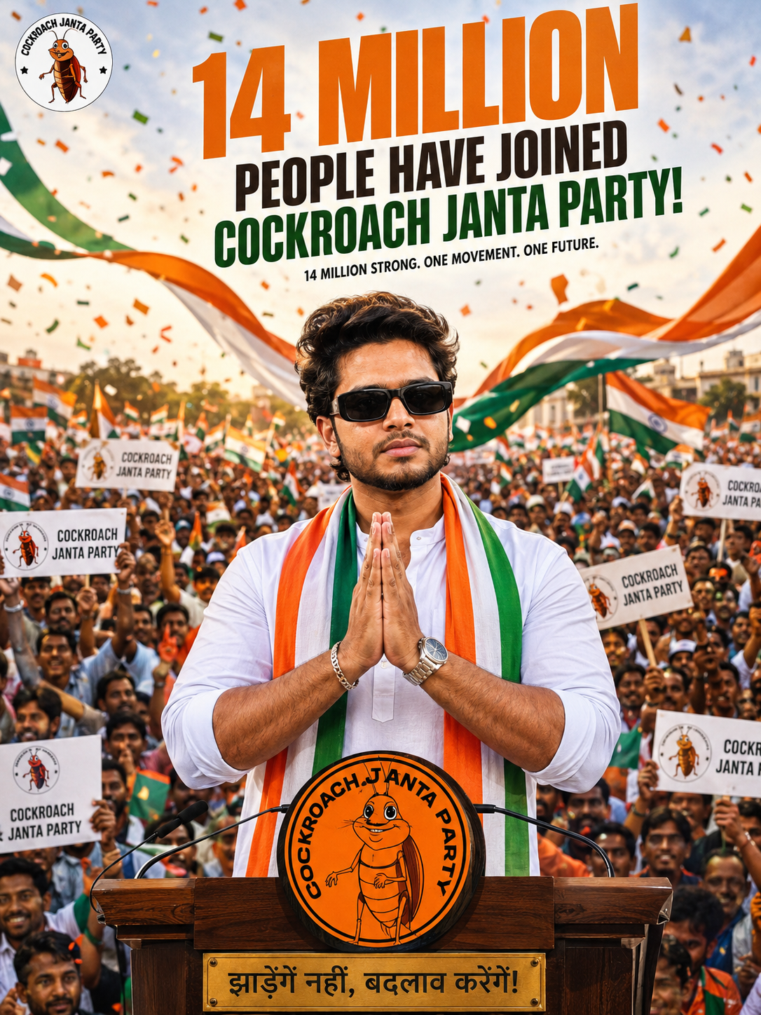 Cockroach Janata Party Ai Prompt - AI Generated Image