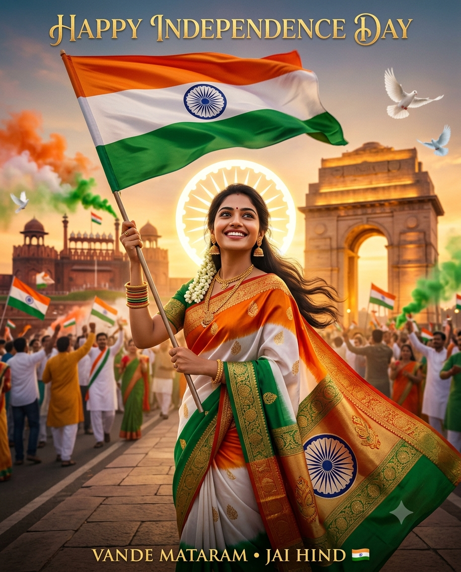 Independence Day Poster Generation Ai Photo Prompt  - AI Generated Image