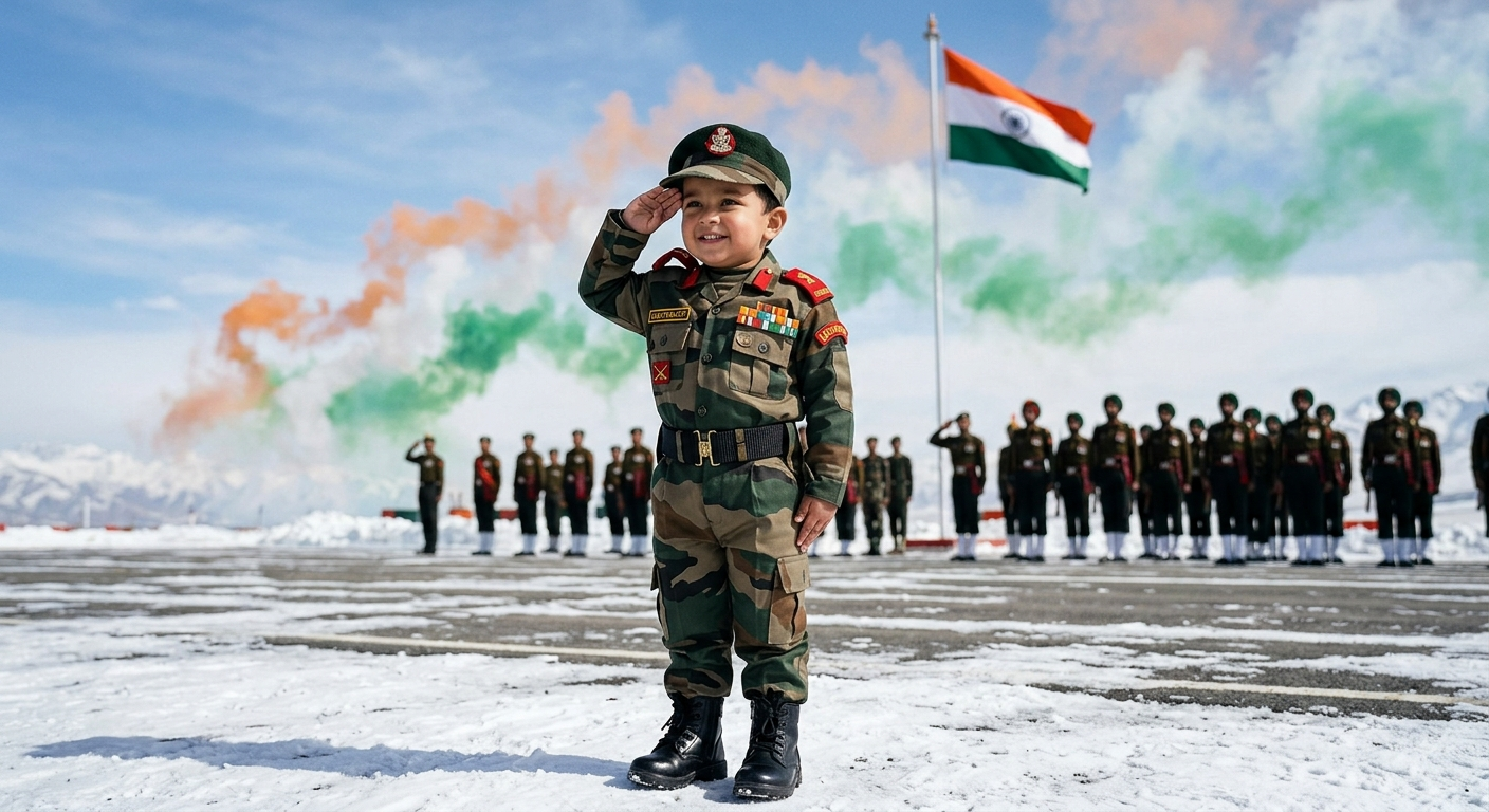 Baby Tiranga Ai Photo Editing Prompt  - AI Generated Image