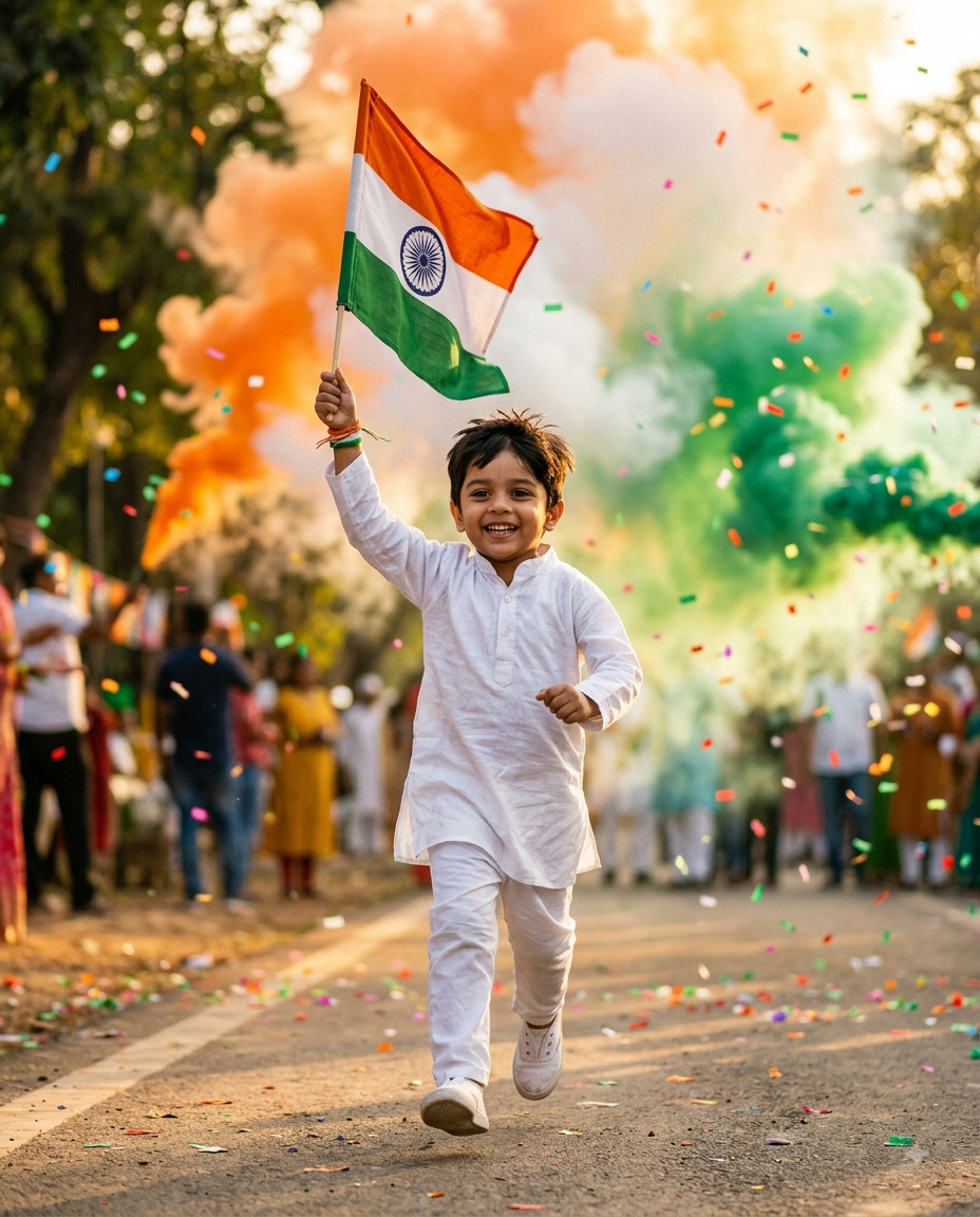 Kids Ai Independence day prompt  - AI Generated Image