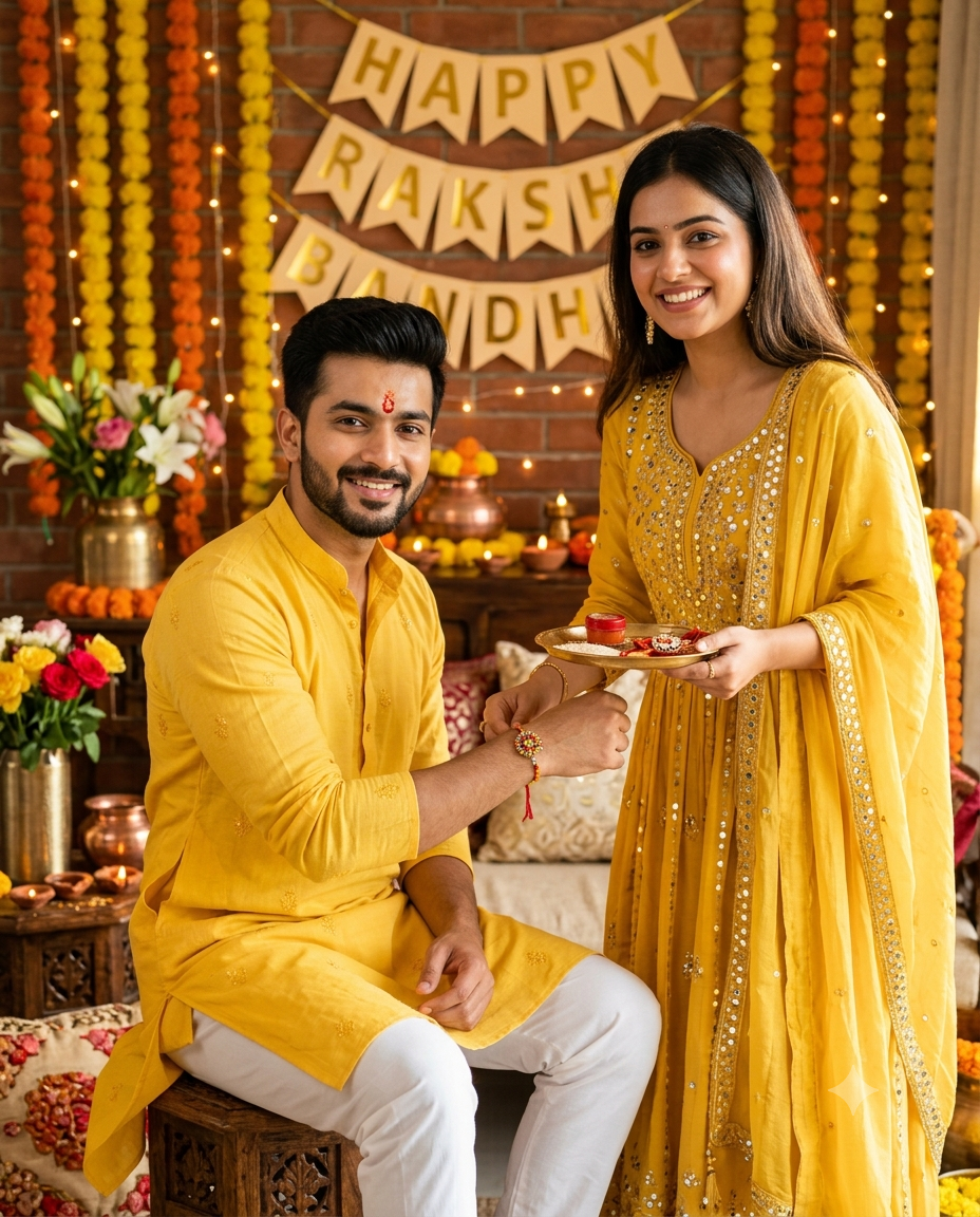 Happy Raksha Bandhan Ai Photo Prompt - AI Generated Image