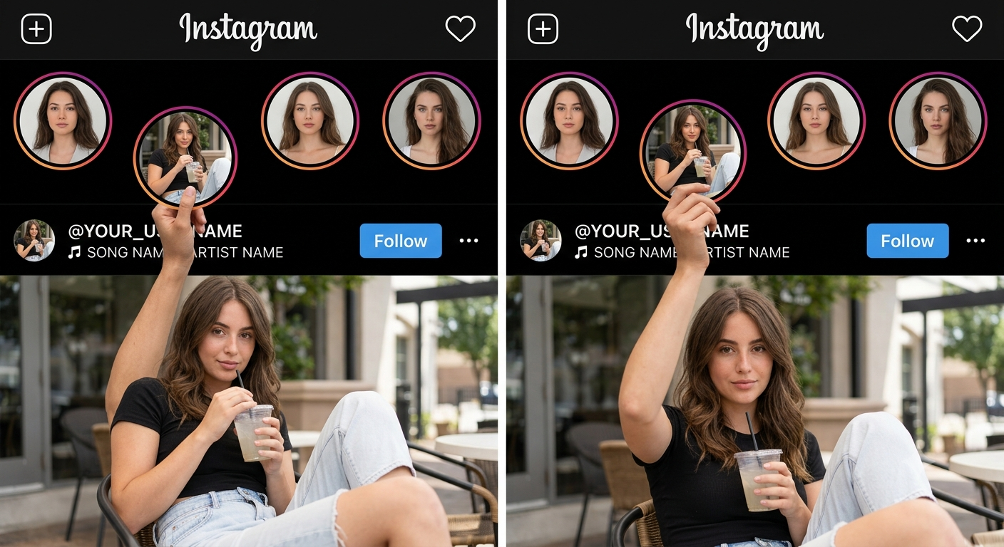 Prompt Seen: Realistic Instagram Profile + Post Composition (Female) - AI Image Prompt for Viral Social Media Mockups - AI Generated Image