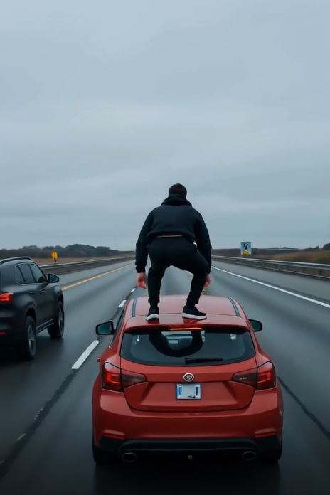 Prompt Seen: Cinematic Car Stunt Backflip - AI Video Generation Prompt for Action Sequences - AI Generated Image